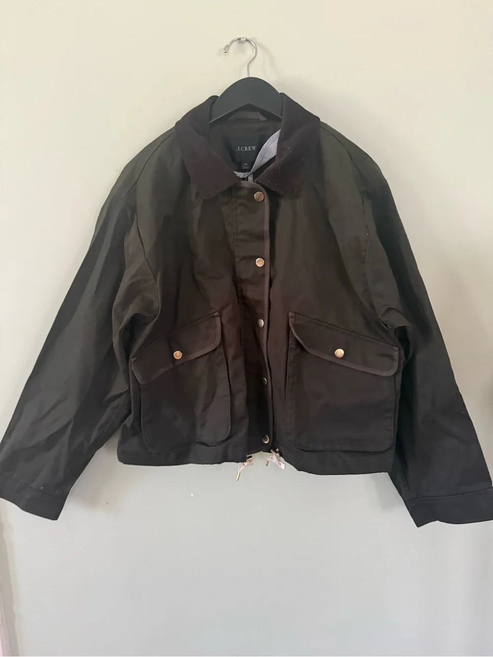 J. Crew Dark Brown Utility Snap-Front Jacket